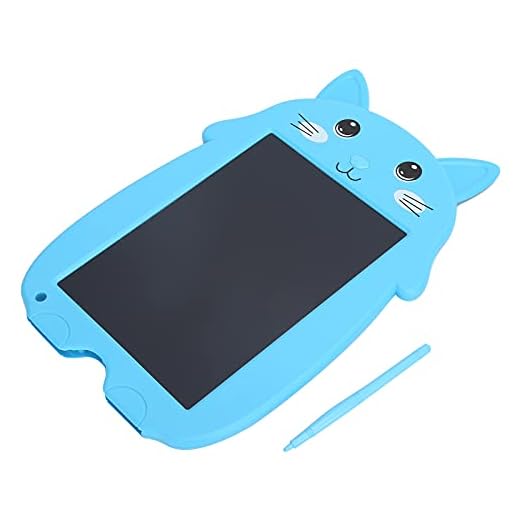 01 Elektronisk grafik surfplatta, digital LCD-skärm skriva surfplatta tecknad katt 23 cm för kontor för hem för skolan (blå)