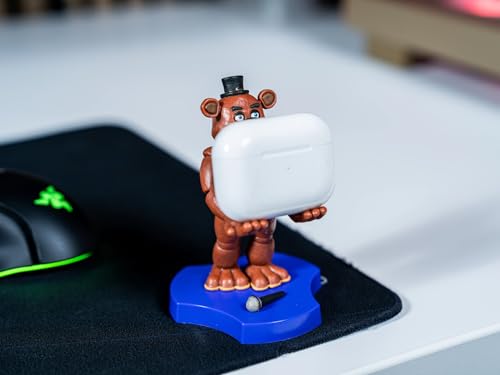 Cableguys Minis Five Nights at Freddy'S Freddy Phone Stand & Earbuds Holder - Novelty Phone Stand for Desktop Decor and Bedside Accessories, In Ear Headphone Holder for Smartphone & Small Devices - imagen 3