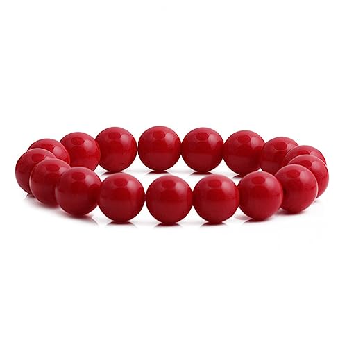 Bracelet perles rouges cadeau de bonne chance en pierre naturelle
