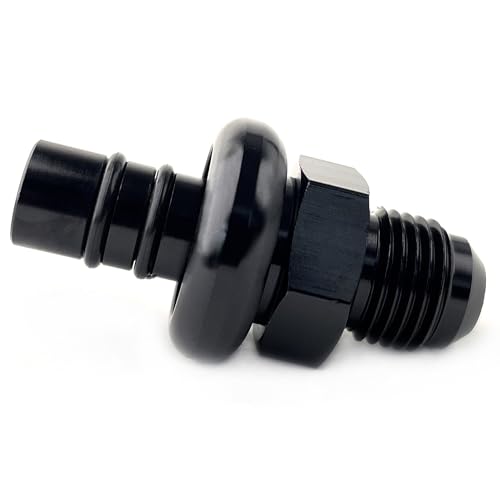 AN6 EFI Fuel Feed Pipe Fitting Aluminum Male Flare Black