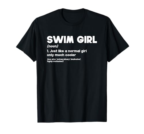Nuotare Ragazza Divertente Nuotatore Ragazze Nuoto Famiglia Maglietta