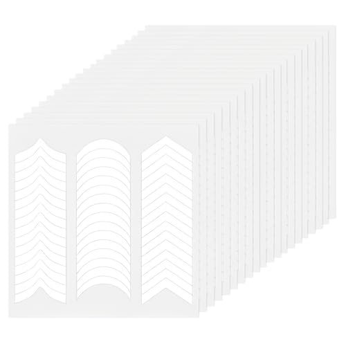 100 unidades de pegatinas francesas para uñas francesas, ultrafinas, invisibles, se adaptan a diferentes formas de uñas, imprescindible para la decoración de manicura, bordes y herramientas de