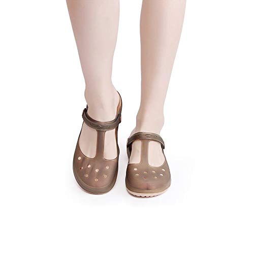 Kelmall Veblen Women's Classic Clog Casual Slip On Water Shoe Sandal Indoor And Outdoor Slipper Brown #TOP2