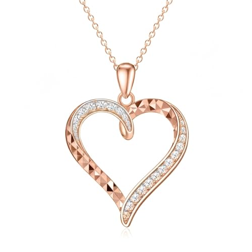 Collier moissanite cœur or 14 carats bijou femme pour anniversaire de mariage