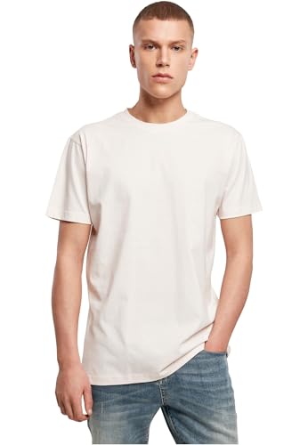 Build Your Brand T-shirt de manga curta para homem, t-shirt de manga curta para homem, corte mais longo, disponível em muitas variantes de cor, Marshmallow, XL