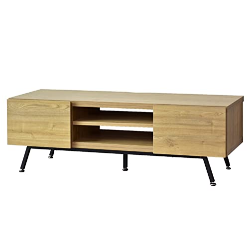 DORIS ドリス テレビ台 ローボード 脚付き テレビラック テレビボード オープン収納 幅120cm 組立式 TVボード オーク 雅 ミヤビ120【16283】