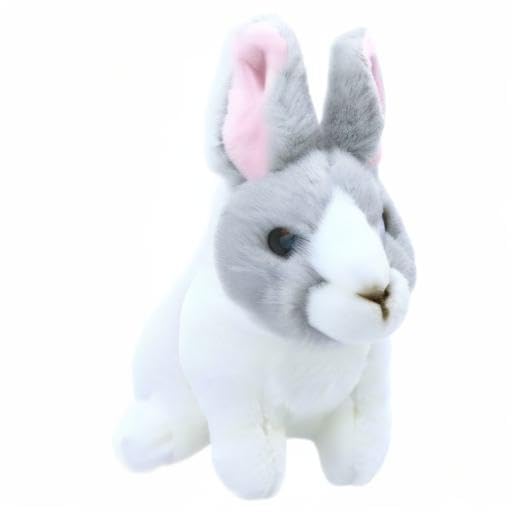 Wilberry - Minis - Grey & White Rabbit Soft Toy - WB005024 - Image 2