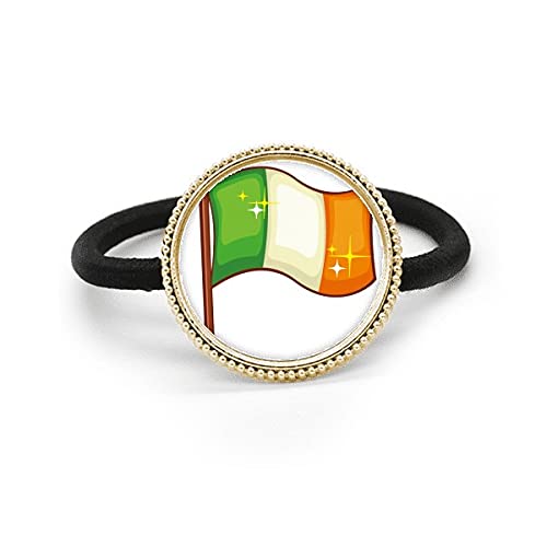 Tocado de metal plateado de Irlanda coletero premium con banda de goma y acabado espejo Shine