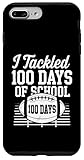 custodia per iphone 7 plus/8 plus i tackled 100 days of school vintage sports retro football