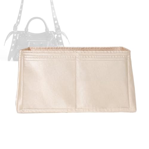 Zoomoni Silky Purse Organizer for Balenciaga Women's Neo Cagole XS Handbag (Handmade/4 Color Options) [Silky Satin, Silk Liner, Insert, Shaper]