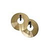 QUXVUIS Traditional Cymbal Musical Instrument Alloy Jazz Drum Crash Cymbals Home Practicing Students Suitable For Long Term Each Cymbal Comes Finger Strap For Easy Holding And, Golden, 200mm #1