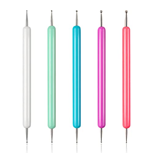 Sularpek Dotting Tool Set, 5 Pcs Embossing Stylus With Double Sized Ball Tips, Ball Embossing Stylus For Transfer Paper, Tracing Tools For Drawing #TOP2