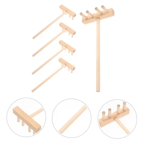 Wakauto 25 Peças Ancinho De Areia Pintura De Areia Ancinho De Madeira DIY Zen Ancinho De Jardim Bons