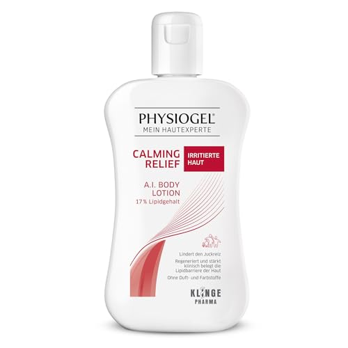 PHYSIOGEL Calming Relief A.I. Body Lotion 200 ml - regenerierende Körperlotion für empfindliche & gereizte Haut - sanfte Body Lotion zur Linderung von Juckreiz