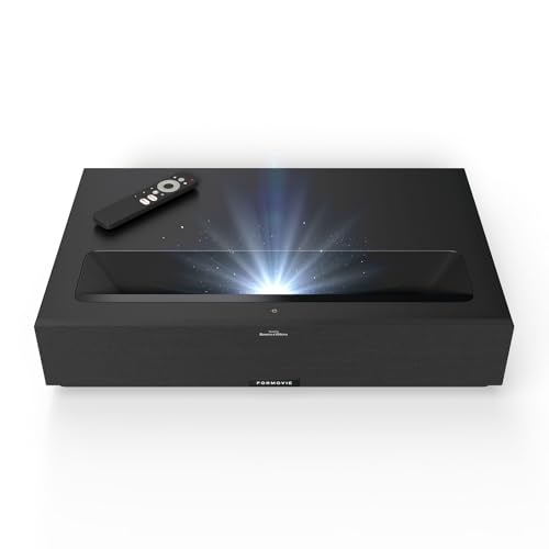 Formovie Theater Premium 4K UHD Ultra Short Throw Triple Laser Projector with Google TV Licensed Netflix, 2200 ISO Lumens, Bowers & Wilkins Speakers,3D Support UST Laser TV for Home Theater