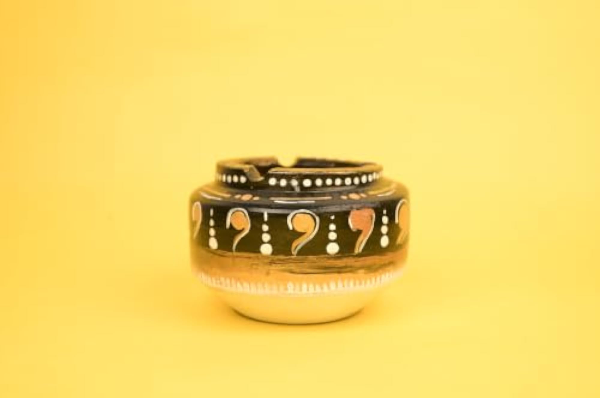Handcrafted Ceramic Ashtray, Traditional Moroccan Design