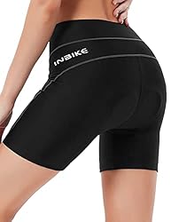INBIKE Culotte Ciclismo Mujer Pantalon Corto Cicli...: Los culotes cortos de ciclismo para mujer están hechos de un 80% de poliamida y un 20% de elastano. La tela altamente elástica y transpirable puede brindarle comodidad y mantenerla fresca y seca. El logotipo reflectante es muy llamativo por la noche ...