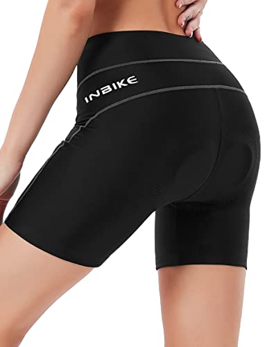 INBIKE Culotte Ciclismo Mujer Pantalon Corto Ciclismo Mujer Bicicleta MTB para Verano con Badana Almohadilla Espuma De Alta Densidad con Memoria