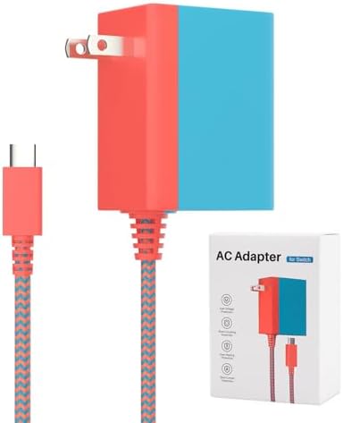 Switch Charger for Nintendo Switch,15V 2.6A Fast Charging for Switch,45W Power Charger Supply Compatible with Switch Lite/Switch OLED/Steam Deck/Playstation Portal, Supports Tv Mode