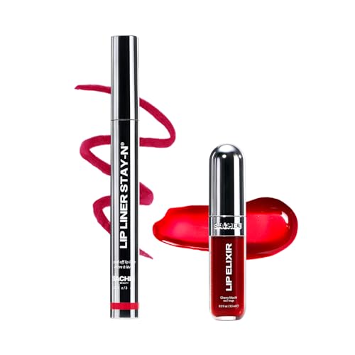 Sacheu Lip Liner STAY-N Peel Off Lip Stain — Long Lasting Waterproof Lip Tint with Hyaluronic Acid & Vitamin E — Transfer Proof Matte Finish, Vegan & Cruelty-Free (RED-Y OR NOT)