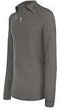 Brandsseller Maglia Uomo a Collo Alto con Mezza Zip in 100% Cotone – Pullover Leggero con Cerniera, Confortevole e Traspirante, per Il Tempo Libero e l’Uso Quotidiano – Grigio, Taglia 64