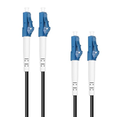 LC to LC Fiber Optic Cable Internet 1000m/3280ft,TPU Armored Single Mode Fiber Patch Cable 2 Core 9/125um OS2 Outdoor Fiber Patch Cable OD-4mm,UPC Simplex Fiber Optic Cable