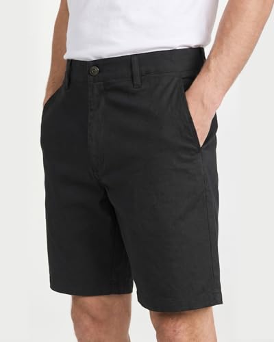Liloak Mens Casual Shorts Chino Shorts Men for Mens Summer Outfit Pack Lounge Golf Beach Lightweight Black/Navy — view 3