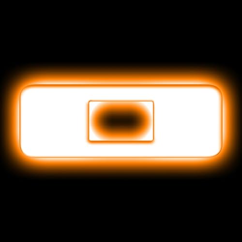 Image of Oracle Lighting 3140-A-001 Single Universal Illuminated Amber LED Letter O with Matte White Finish Letter Badge - Sleek Design - Customized High-End Appearance
