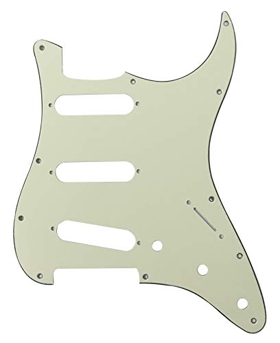Custom Guitar Pickguard For Fender 11 Hole Standard Modern Style (3 Ply Mint Green)
