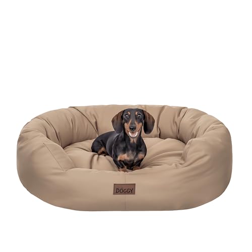 Bjird Oval Hundebett Grosse Hunde Wasserdicht - Hundedecke Sofa, Hundebett Mittelgroße Hunde - Waschbares Hundesofa - Oeko-Tex Hundekissen Dog Bed 94x75 cm Beige XL