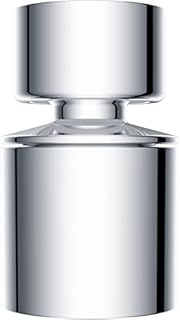 Waternymph Dual-Function 2-Flow Faucet Tap Aerator Swivel, ACS Certification, 360-Degree Twist and Rotation Kitchen Sink Aerator with 2 Sprayer - 22mm Female Thread - Chrome Finished(FM22)
