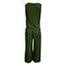 Summer Outfits for Women 2 Piece Sets Cropped Camisole Tops Palazzo Pants Beach Set (A1-Green, XL)
