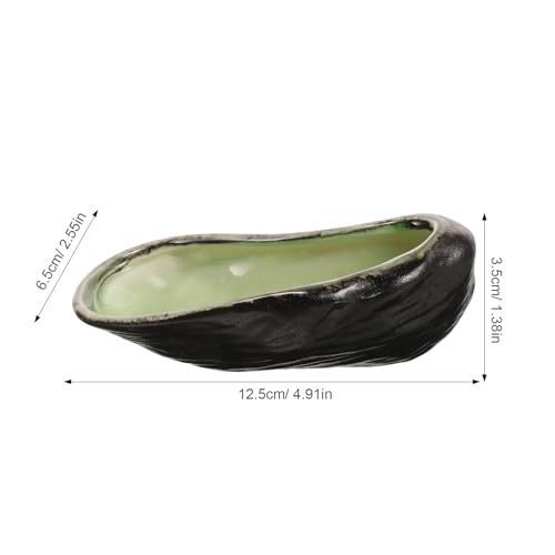 VANZACK ヴィンテージ風セラミック食器 牡蠣殻デザイン 副菜 デザート用仕切り皿 おしゃれランチプレート ホーム レストラン向け