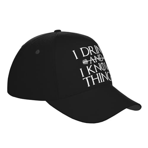 I Drink and I Know Things Baseball Hats for Men and Women - Classic Adjustable Hats3