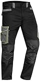 ACE Genesis Arbeitshose lang - Bundhose mit Stretch-Bund & Knietaschen - Cargo-Hose für die Arbeit - Schwarz - 50