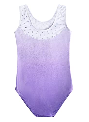Daxiang Gymnastics Leotards With Shorts For Girls Purple Rhinestones Dance Clothing Leotard For Girls thumb #1