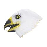 OFFIGAM Maschera Comoda e Sicura per Halloween di Falco in Lattice Bianco per Feste in Costume e Party a Tema Spaventoso
