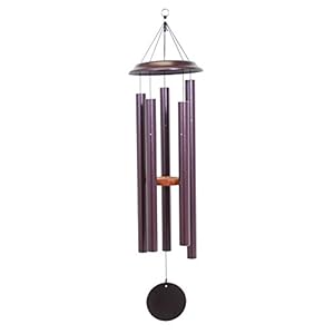 by Wind River – 47 inch Plum Wind Chime for Patio, Backyard, Garden, and Outdoor décor (Aluminum Chime) Made in The USA