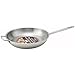 Winco Commercial-Grade Stainless Steel Fry Pan with Helper Handle, Natural Finish, 14