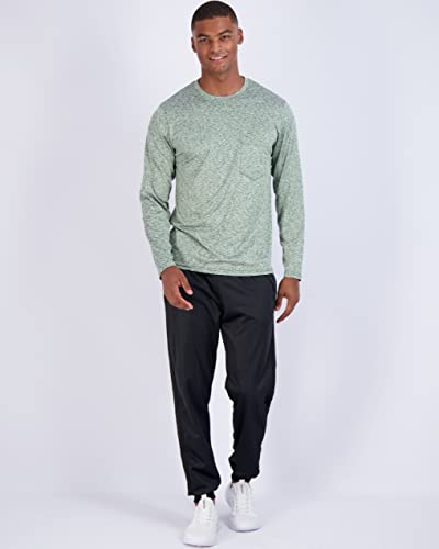 4 Pack:men’s Long Sleeve Pocket T-Shirt Workout Quick Dry Crew Upf Sun Fishing Dri Fit Gym Tee Athletic Active Performance Casual Wicking Exercise Running Cool Sport Training Undershirt Top Set 6, Xl #TOP3