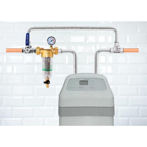Kit de instalación rápida de descalcificador con bypass de acero ...