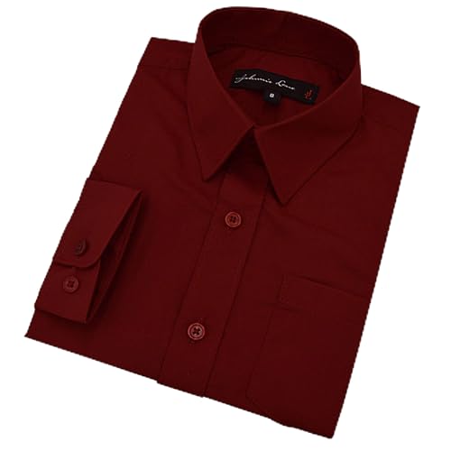 Image of Boy's Long Sleeves Solid Dress Shirt #JL32