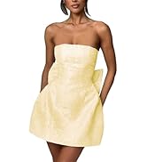 Hoepoly Embroidery Satin Short Homecoming Dress for Teens Straplesss Mini Prom Party Cocktial Gow...