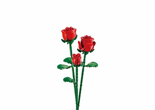 Stuban Building Block Rose Flower Set including Vase, Creative Life Bricks, 41.5 cm, M38-B1101-04, Red and Green, 317 Pieces - Image 2