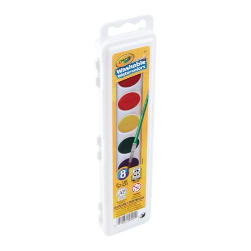 Image of Crayola Washable Watercolors, Kids Paint Set, 8ct