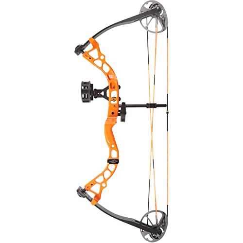 Diamond Archery Youth Atomic Bow - Fully Adjustable Equipped Durable Compound Bow | 6-29 Lbs Draw Weight | 12"-24" Draw Length | 191 Fps, Left Hand, Orange #TOP5