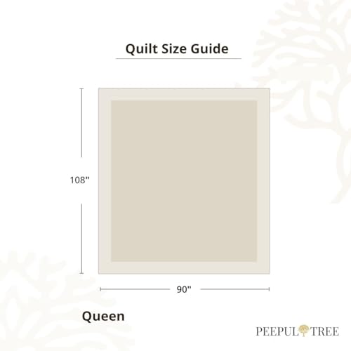 Image of Peepul Tree Hand Printed 100% Cotton Malmal Queen Bed 90 x 108 Inches