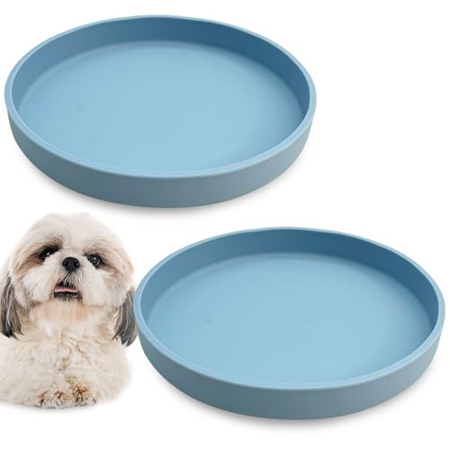 Apatal Silicone Dog Bowl Shallow Cat Food Bowls 7