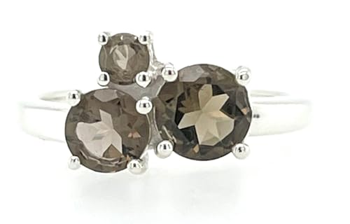 Genuine 2ct Smoky Topaz Ring