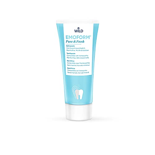 Emoform Pure & Fresh Toothpaste, Compatible with Homeopathy, with Mineral Salts, Without Fluoride, Menthol Free, with anis Aroma